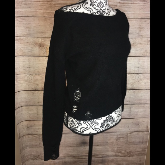 Garage Sweaters - Garage one shoulder distressed sweater